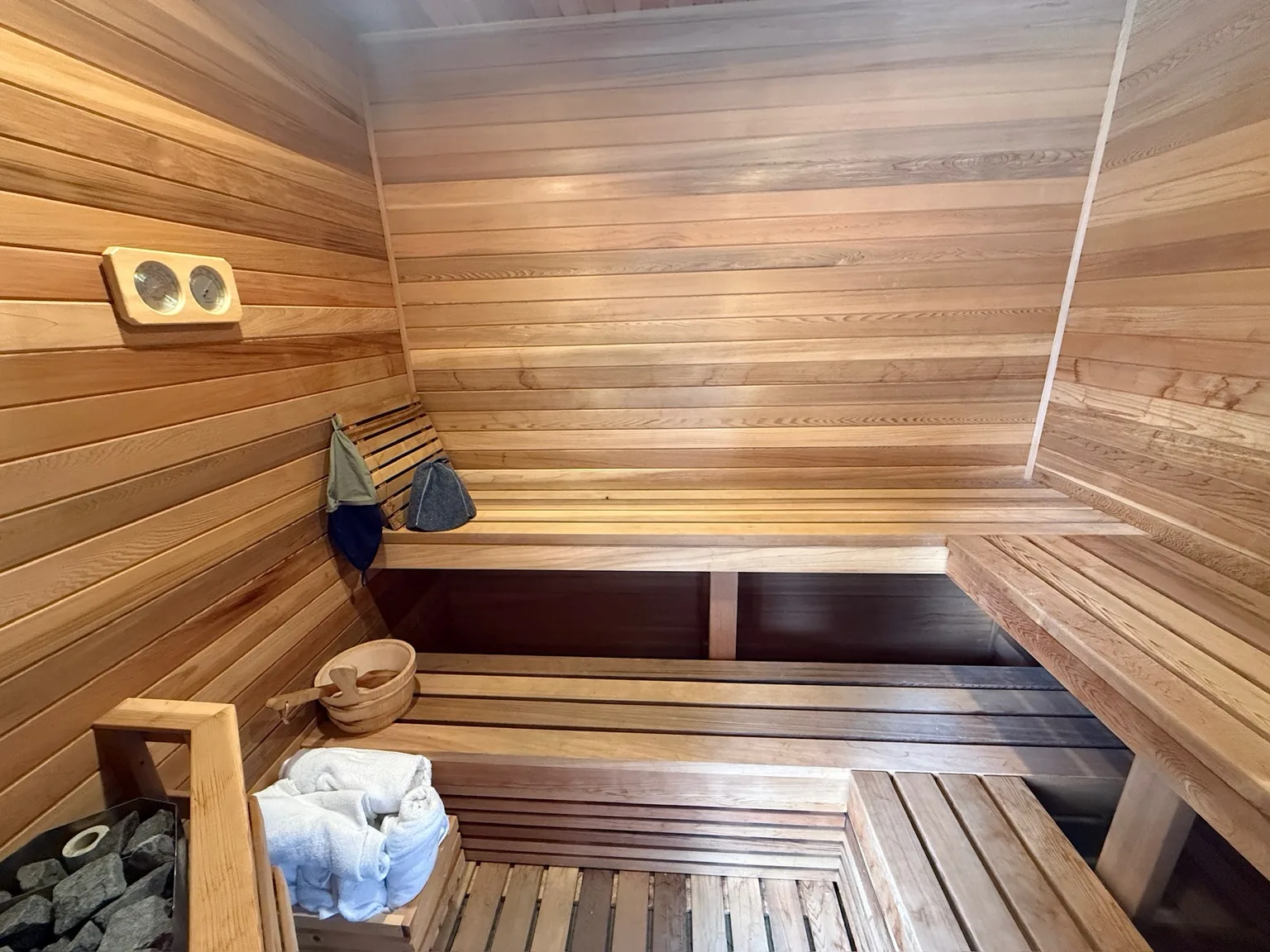 Large wood sauna